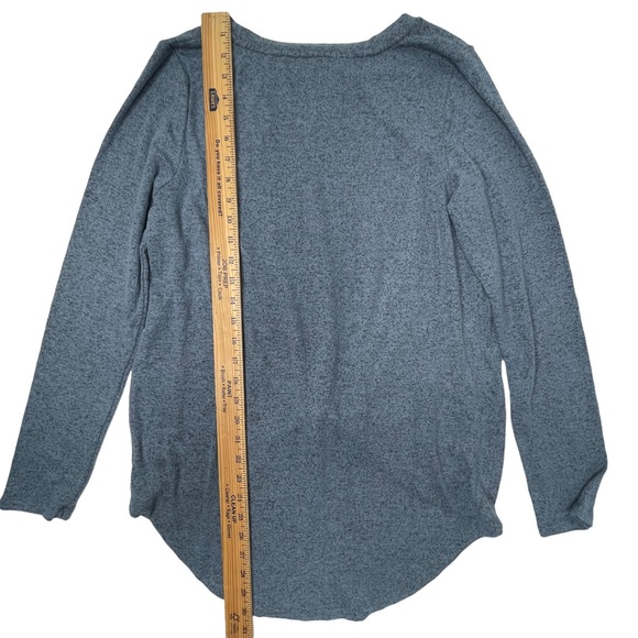 Young Fabulous & Broke Blue Marled Twist Front Soft Knit Top Size Large NWT - Picture 10 of 10